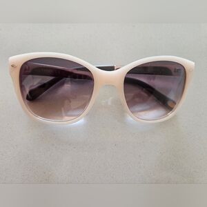 Fossil Cream Sunglasses with Black Accents